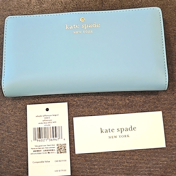 NWT Kate Spade Blue Wallet, blue - Picture 2 of 8